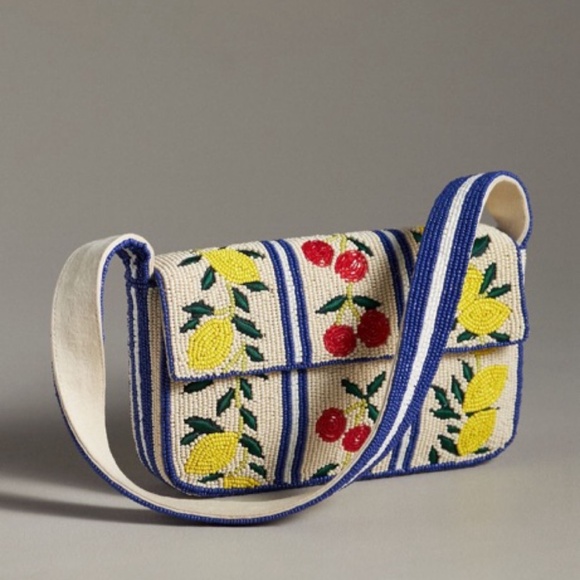 NWT Anthropologie Fiona Beaded Bag in Positano - Picture 1 of 7